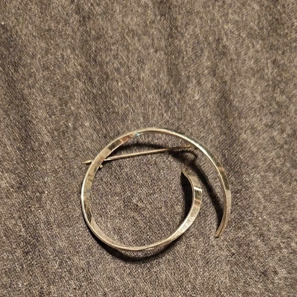 Elegant Silver Brooch